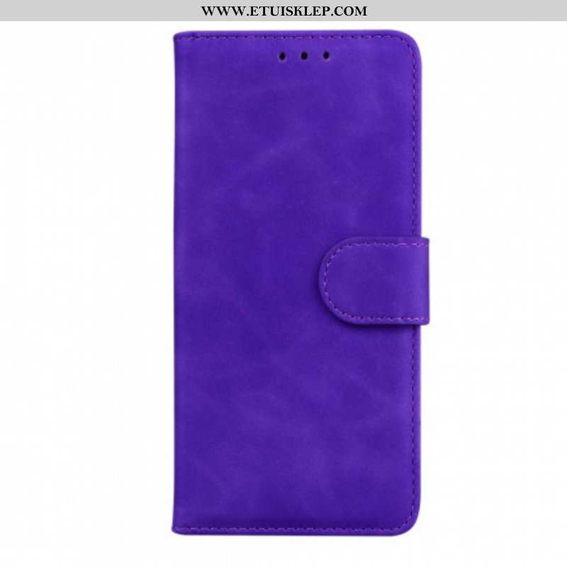 Etui Folio do Realme 8 5G Monochromatyczny Efekt Skóry